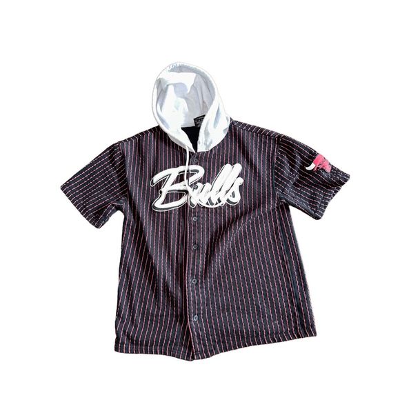Chicago Bulls Button Up Hooded Shirt - Picture 1 of 5